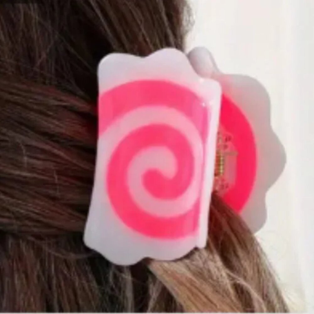 Japanese Fish Cake Kamaboko Hair Clip NWT